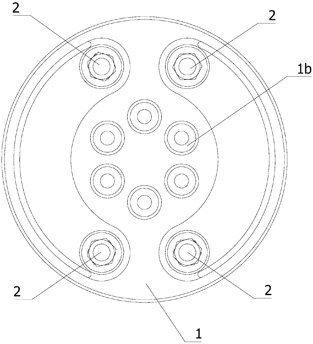 Brake shoe outer circle machining clamp