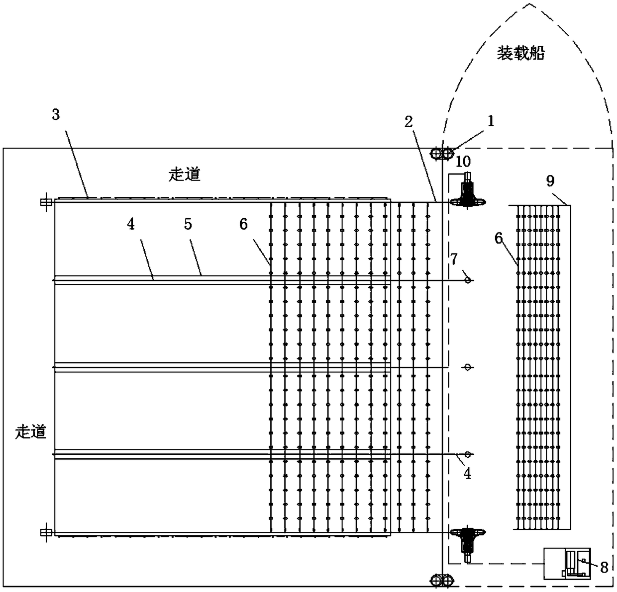 A method and equipment for mechanized feeding and harvesting of oysters on floating rafts at sea