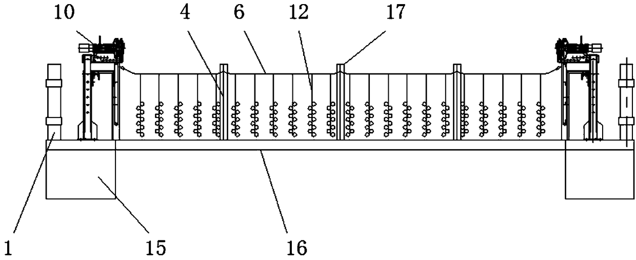 A method and equipment for mechanized feeding and harvesting of oysters on floating rafts at sea