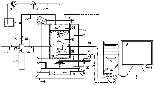 Simulation device for dynamic real-time monitoring and analysis of heavy metal pollutant release from solid waste and application thereof