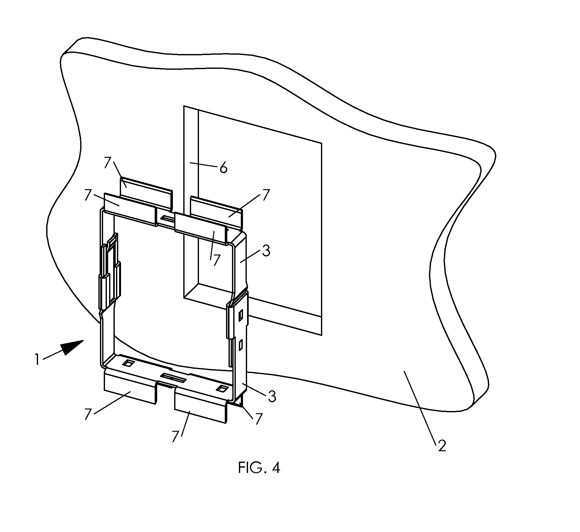 Wall mounting apparatus and frame assembly