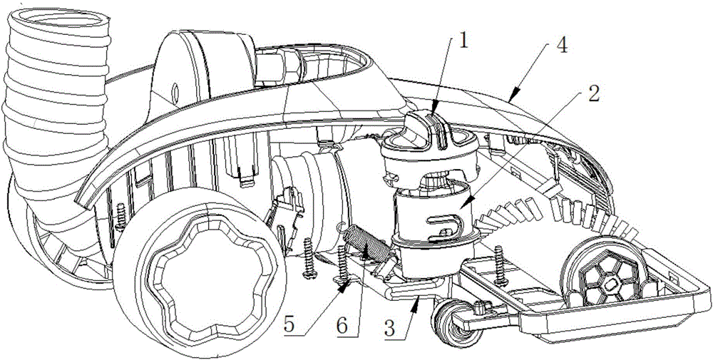 Wheel axle assembly lifting structure