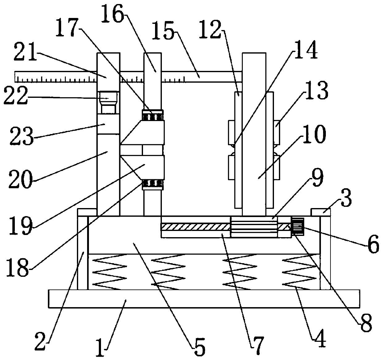 Bending device for producing filter