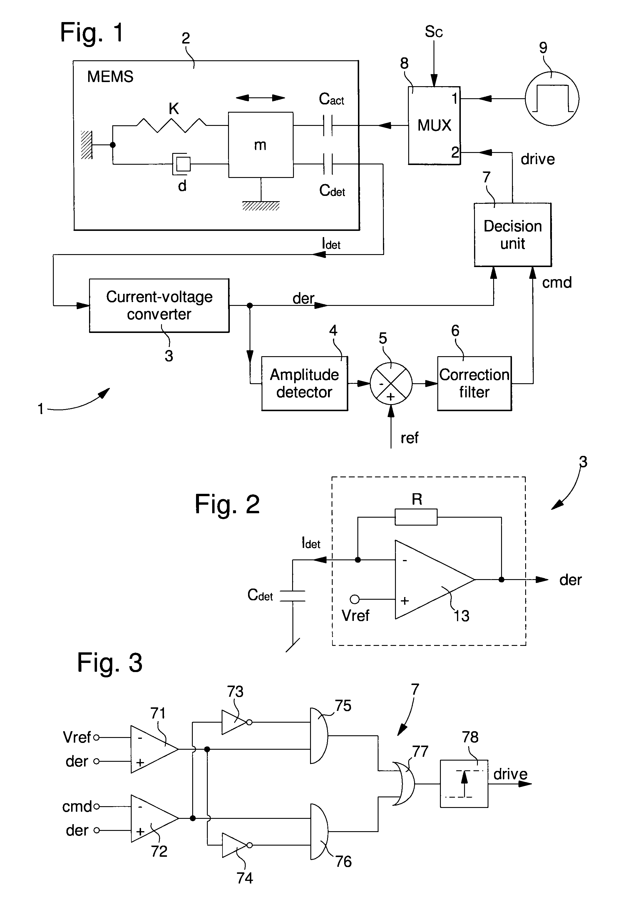 Electronic drive circuit for a MEMS type resonator device and method for actuating the same