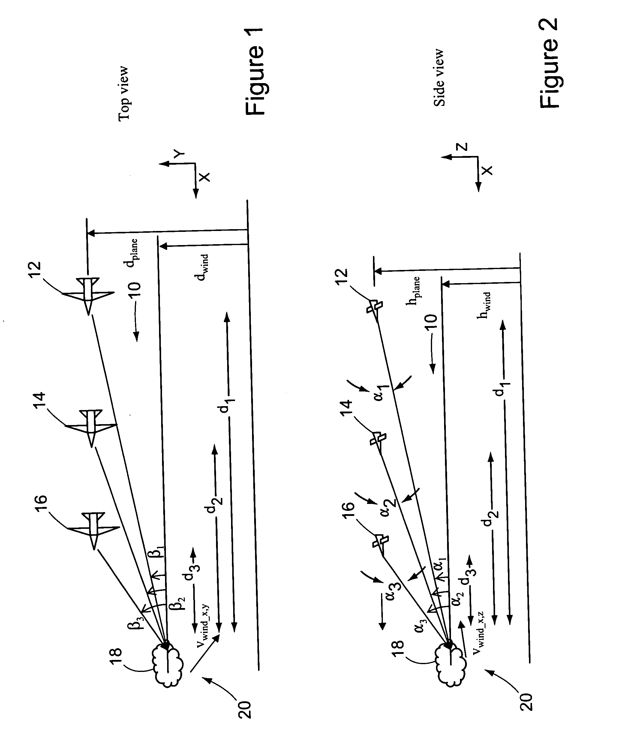 Measuring wind vectors remotely using airborne radar