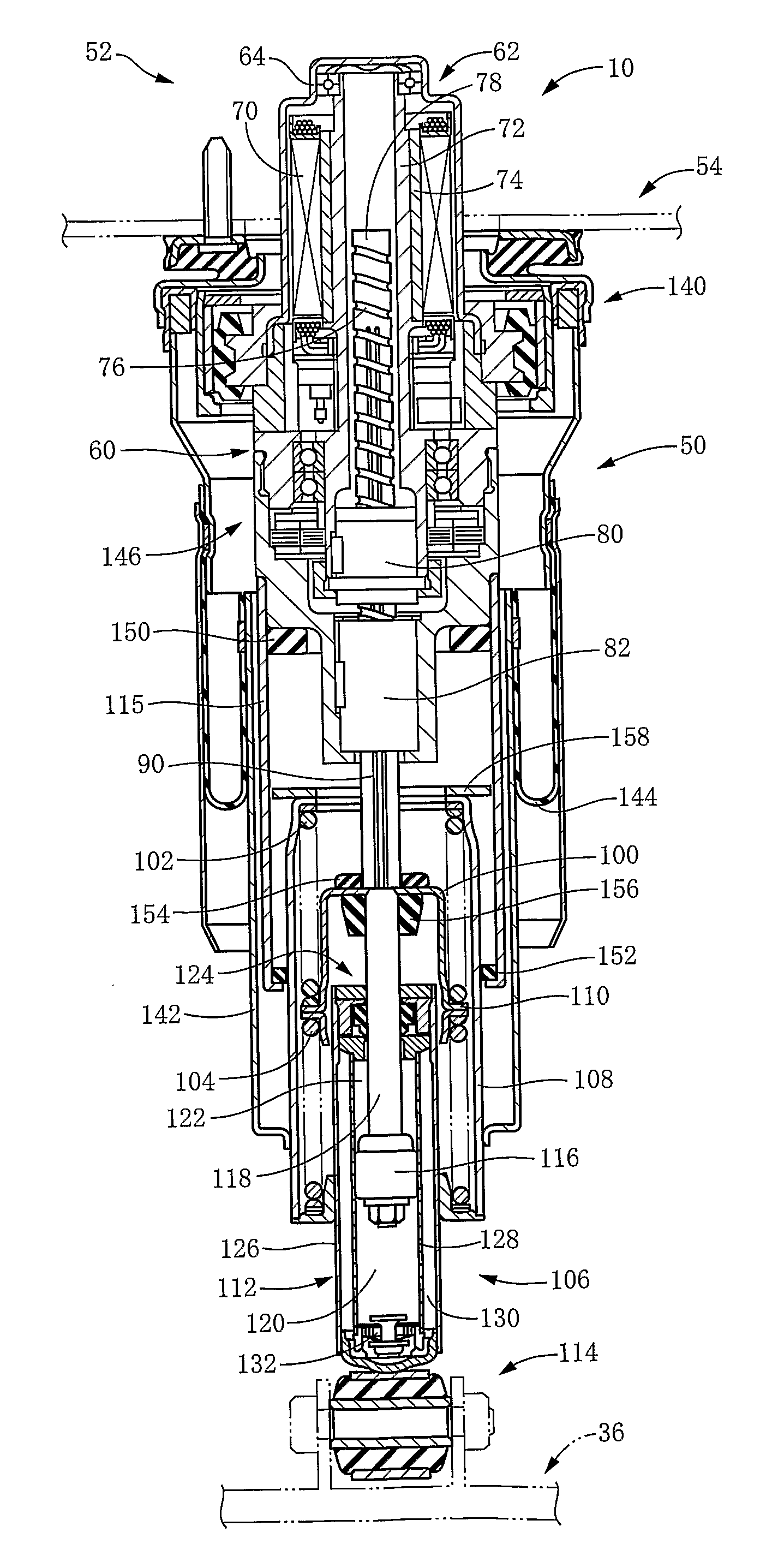 Electromagnetic shock absorber for vehicle