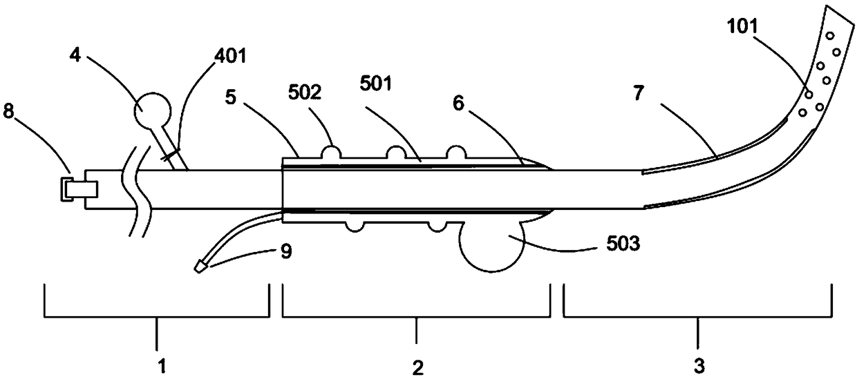 Anti-blocking, anti-detachment and anti-seepage thoracic and abdominal effusion puncture drainage tube