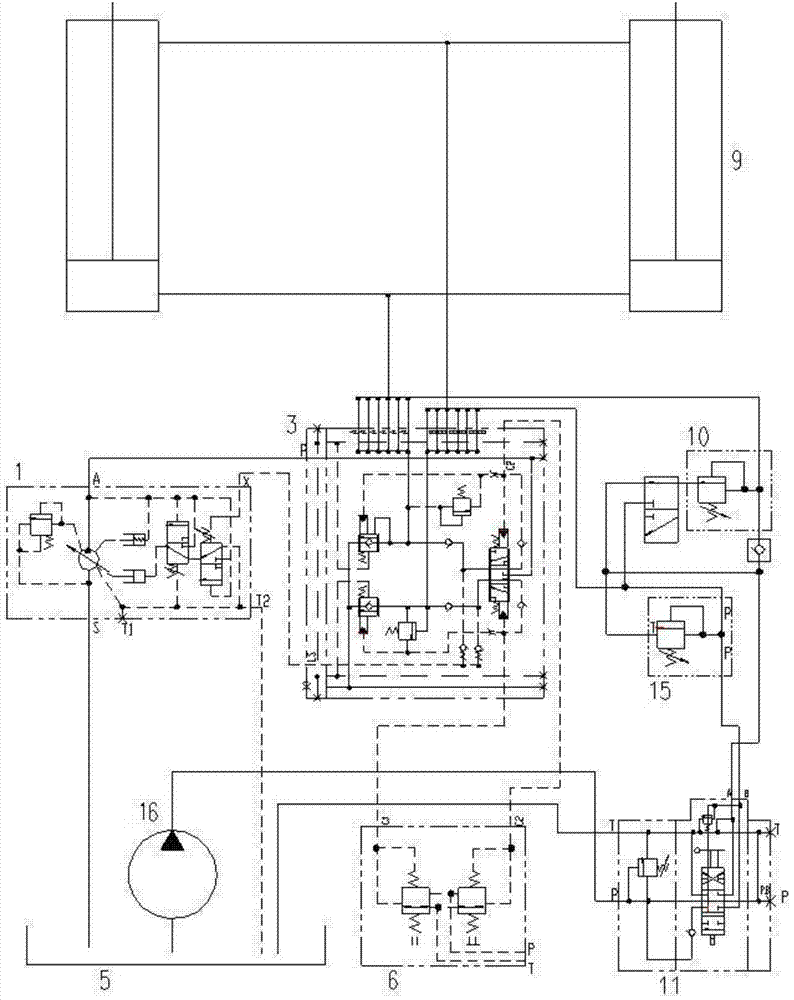 Hydraulic feeding system of full-automatic top drive drilling machine