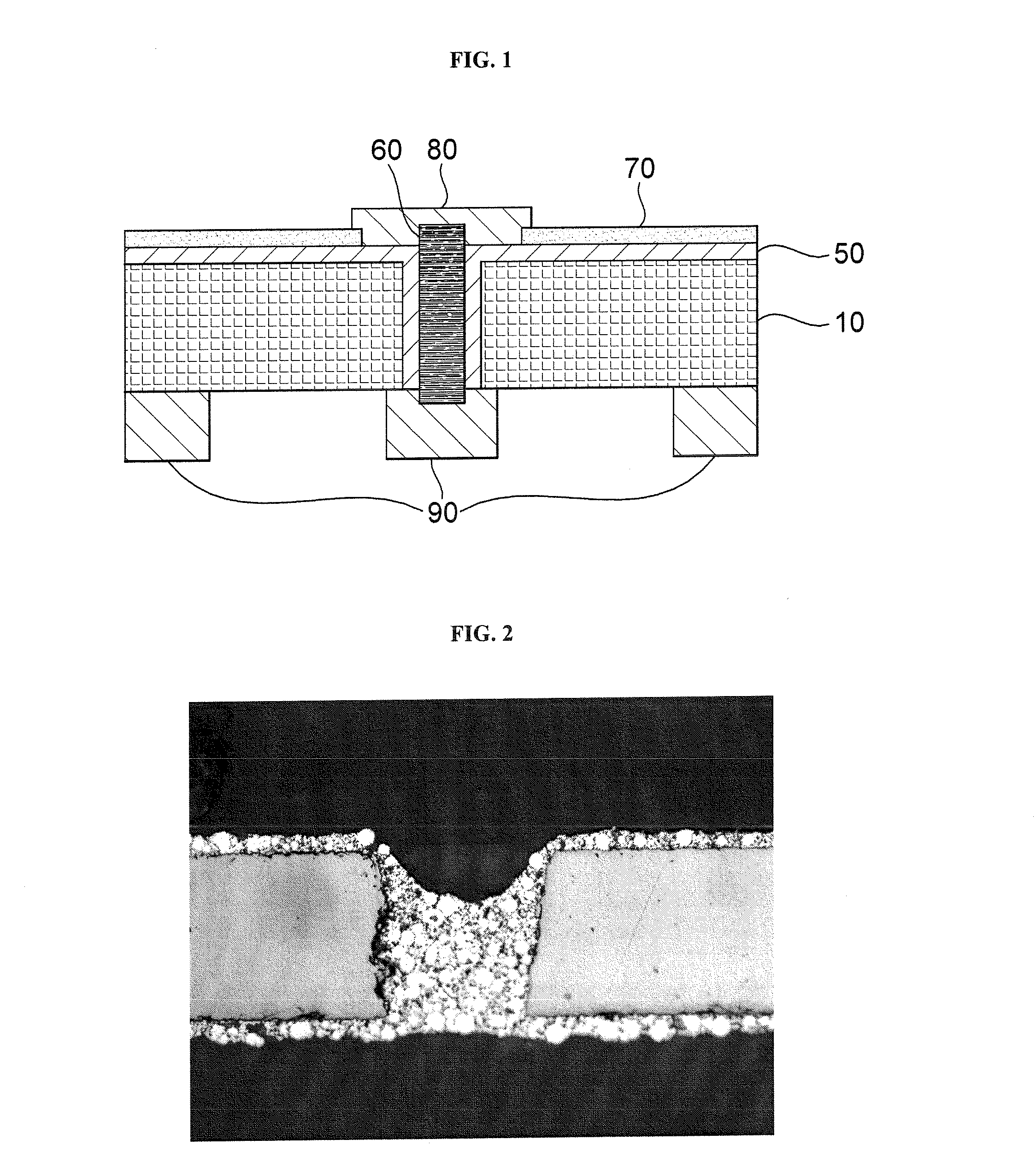 Via Fill Material For Solar Applications