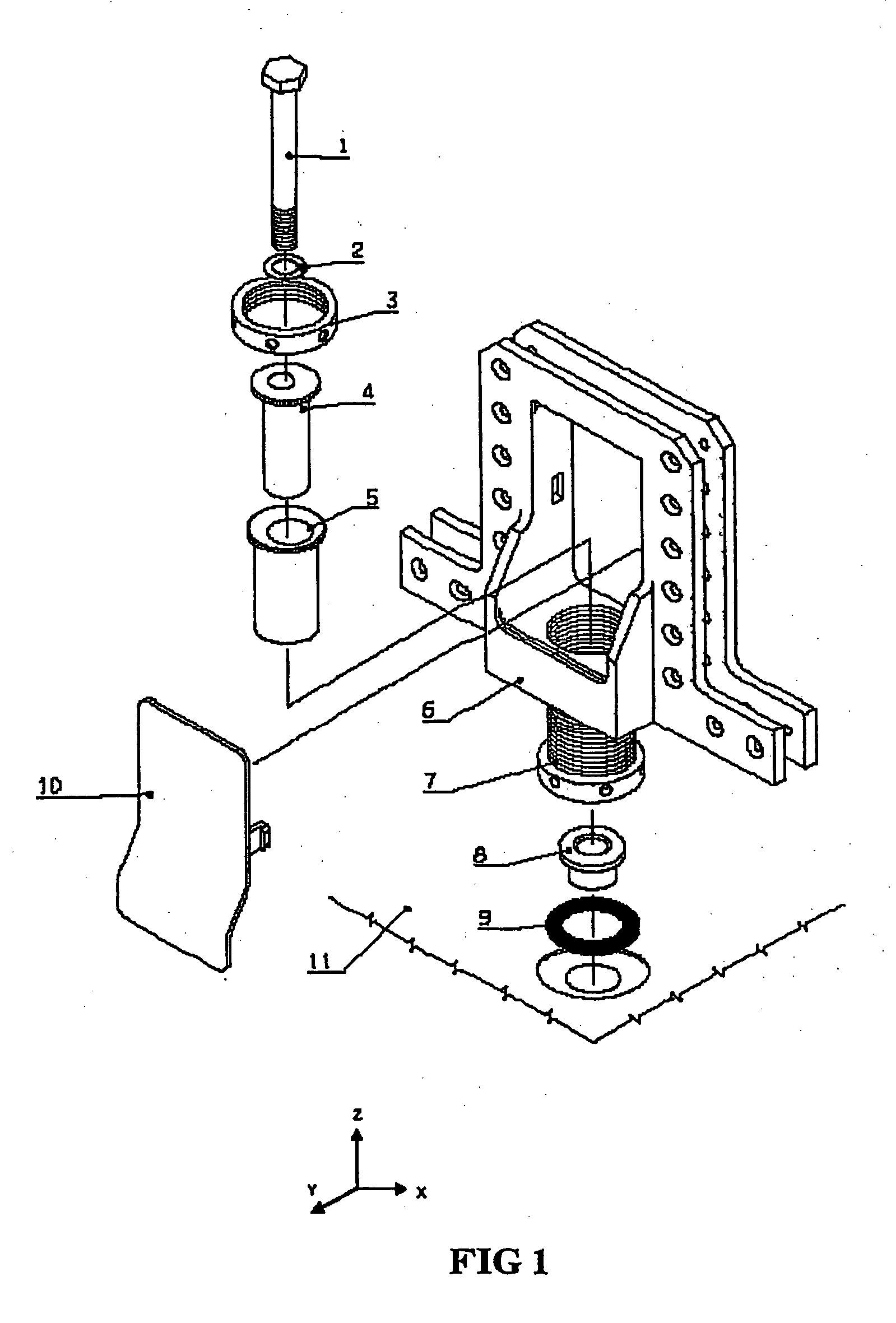 Support device for a galley