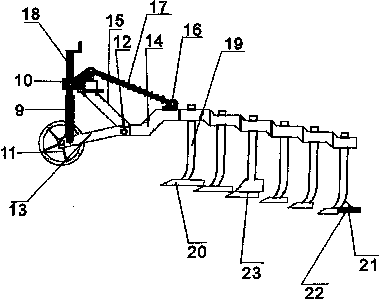 Farming machine capable of realizing laminated cutting