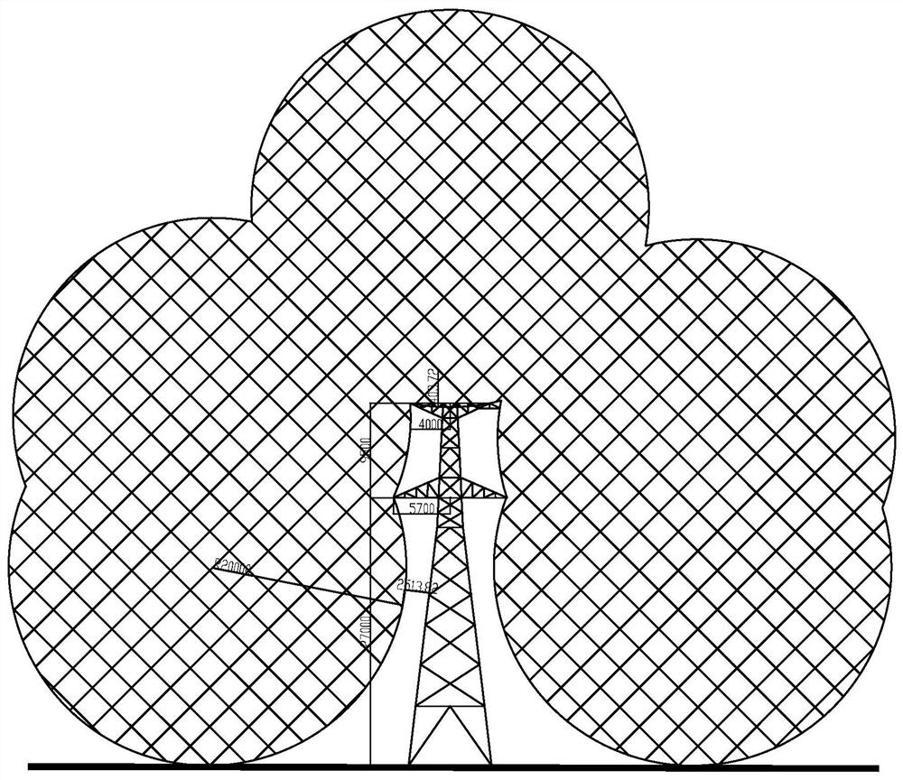 Shared iron tower communication equipment installation position selection method meeting lightning protection performance