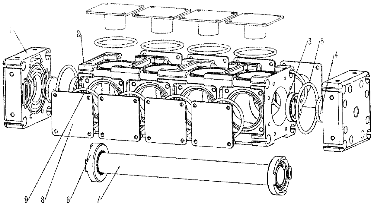 Air chamber structure for monitoring concentration of different smelly gas in air