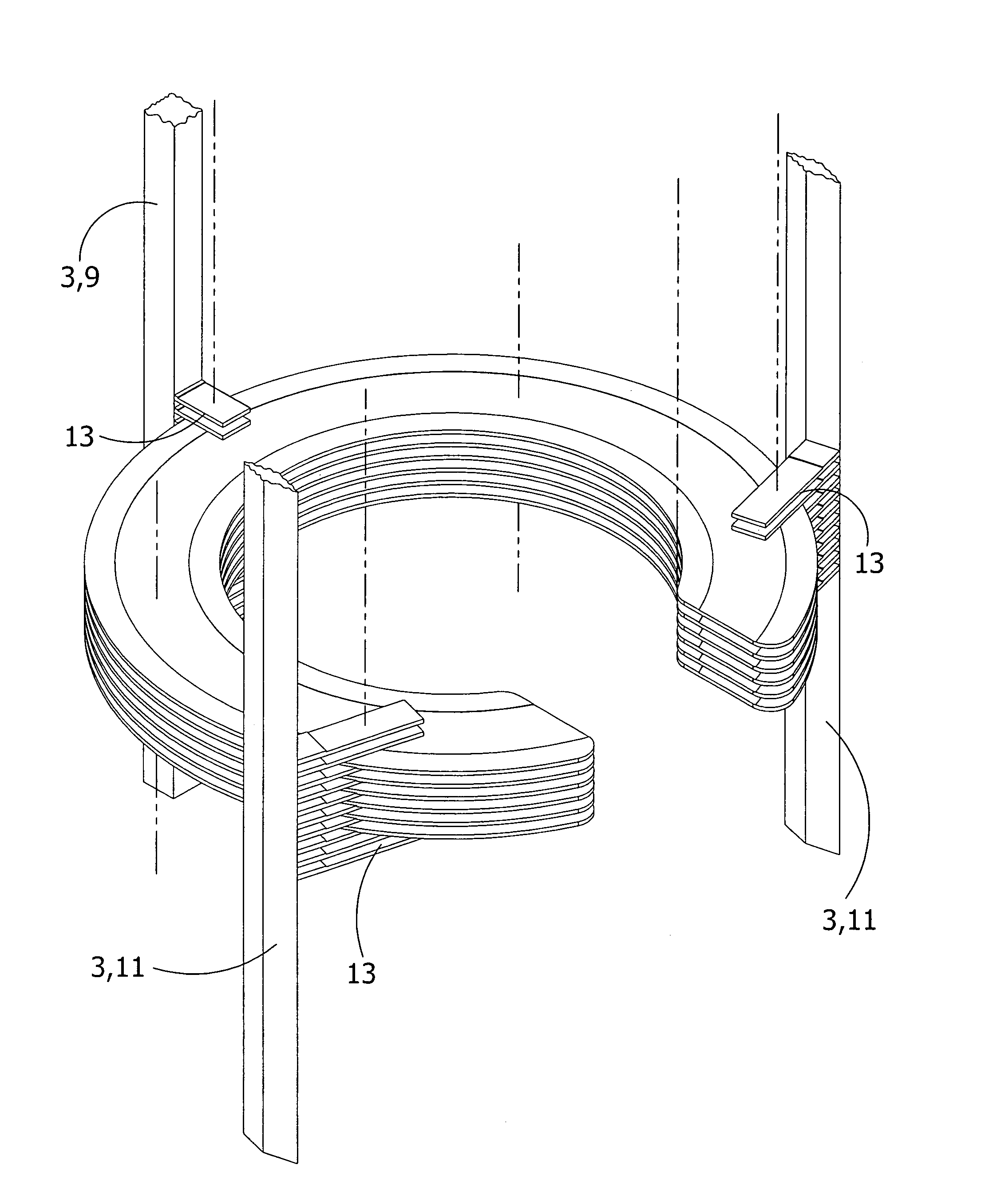 Semiconductor wafer boat for a vertical furnace