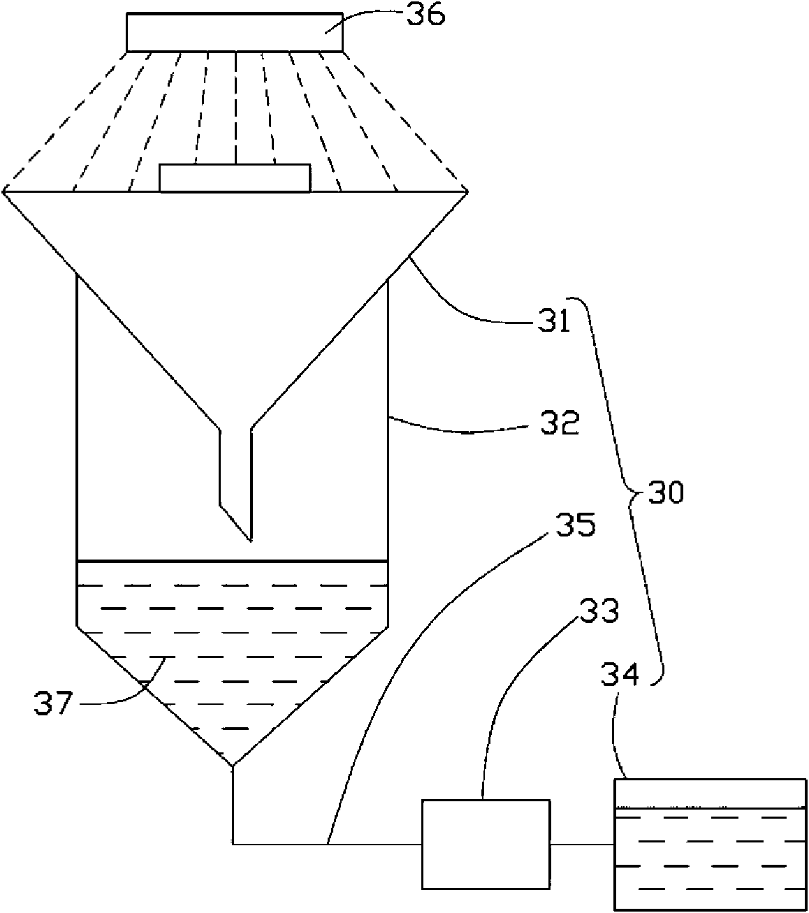 Liquid recovery device and liquid recovery method by using same