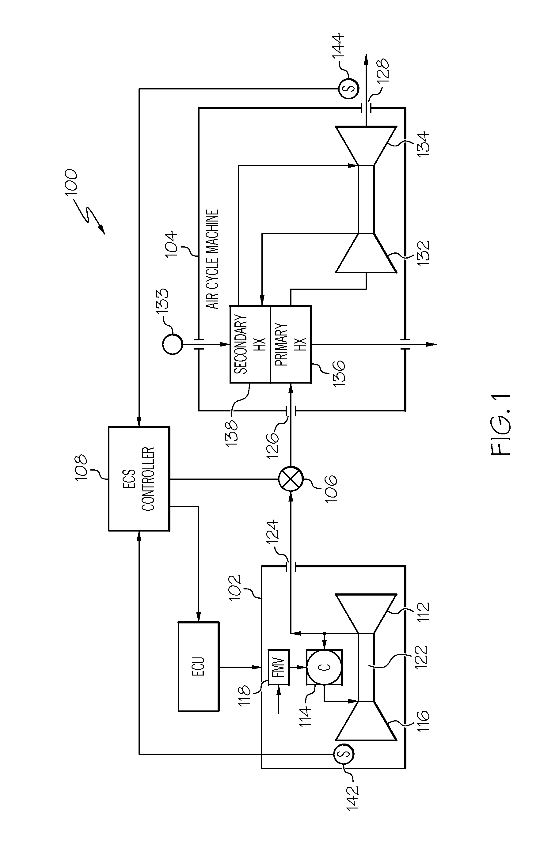 Aircraft environmental control system inlet flow control