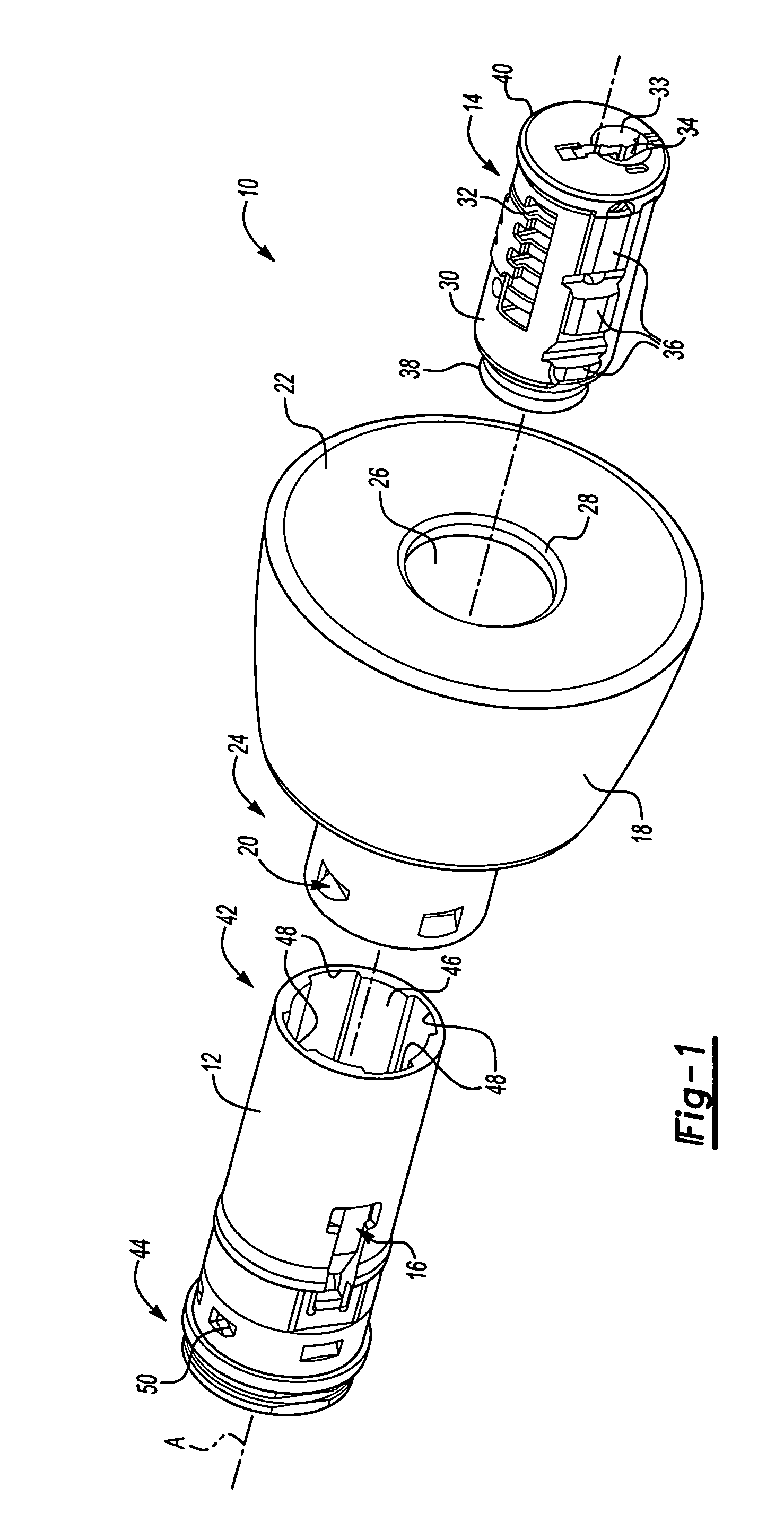 Front loading lock assembly