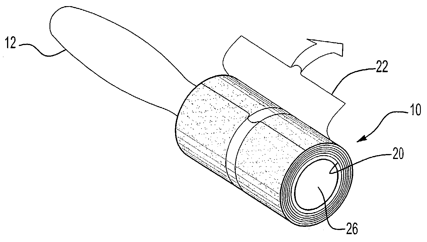 Adhesive roller construction