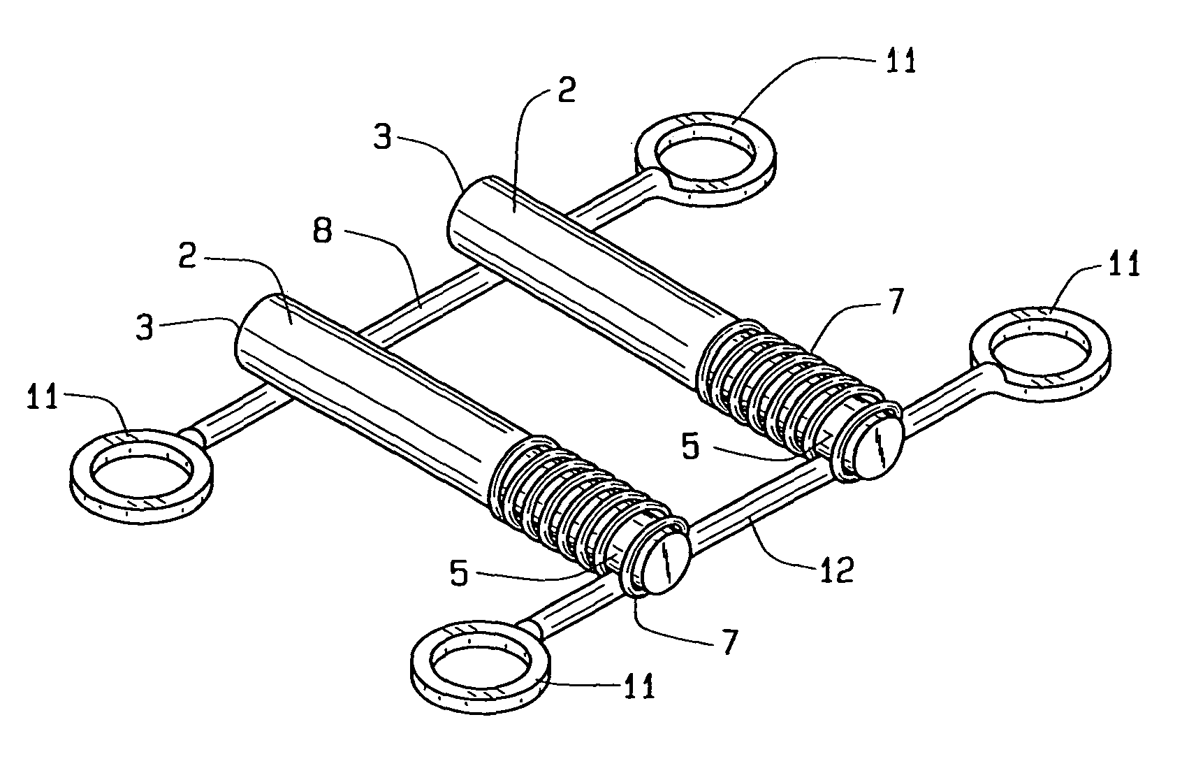 Biased palatal bone expander