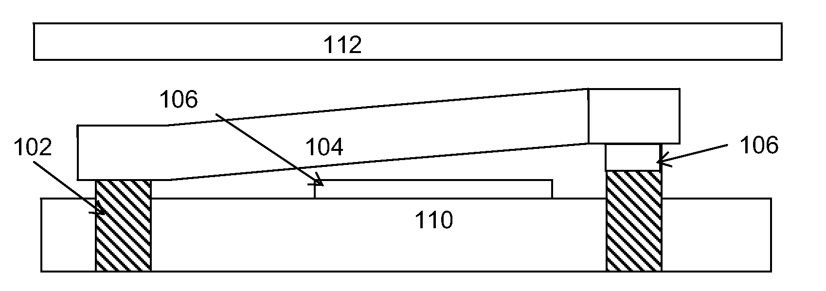 Moving a free-standing structure between high and low adhesion states