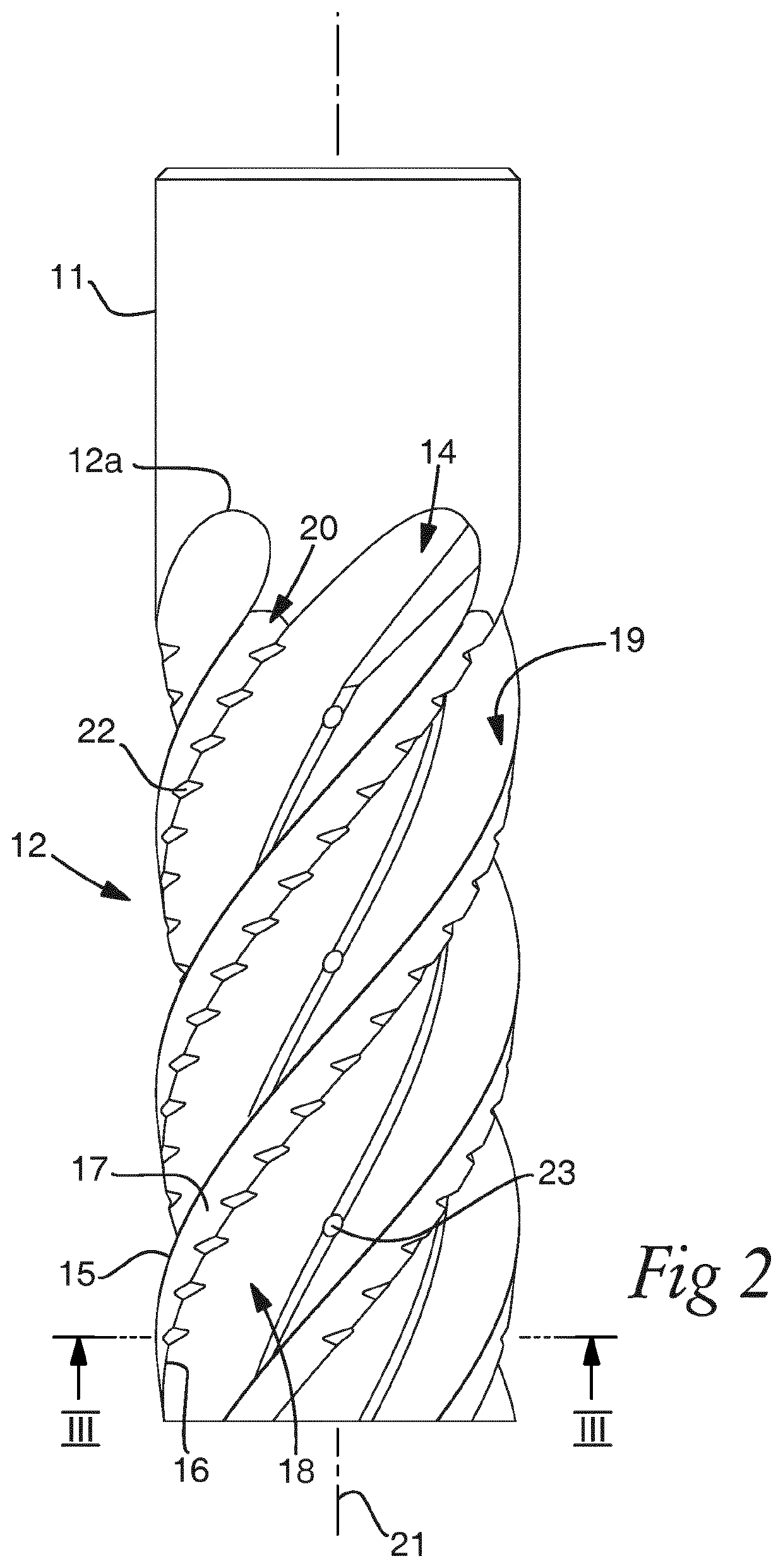 Milling tool with coolant flow grooves