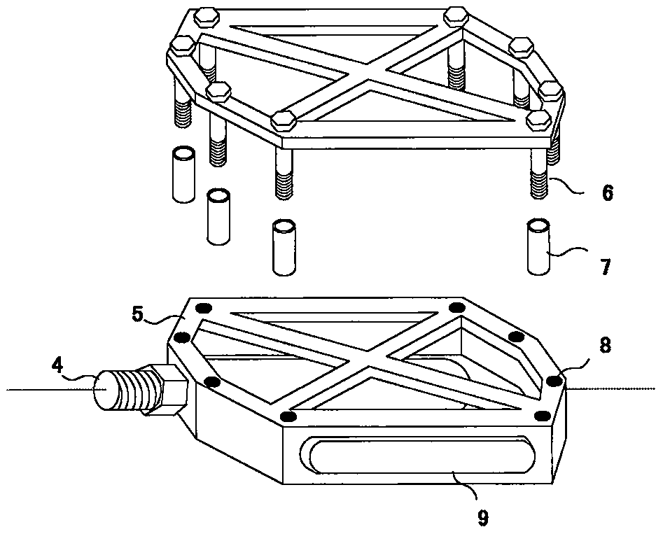 Manufacturing and using method of high-low-face eccentric pedal for travel, leisure and riding