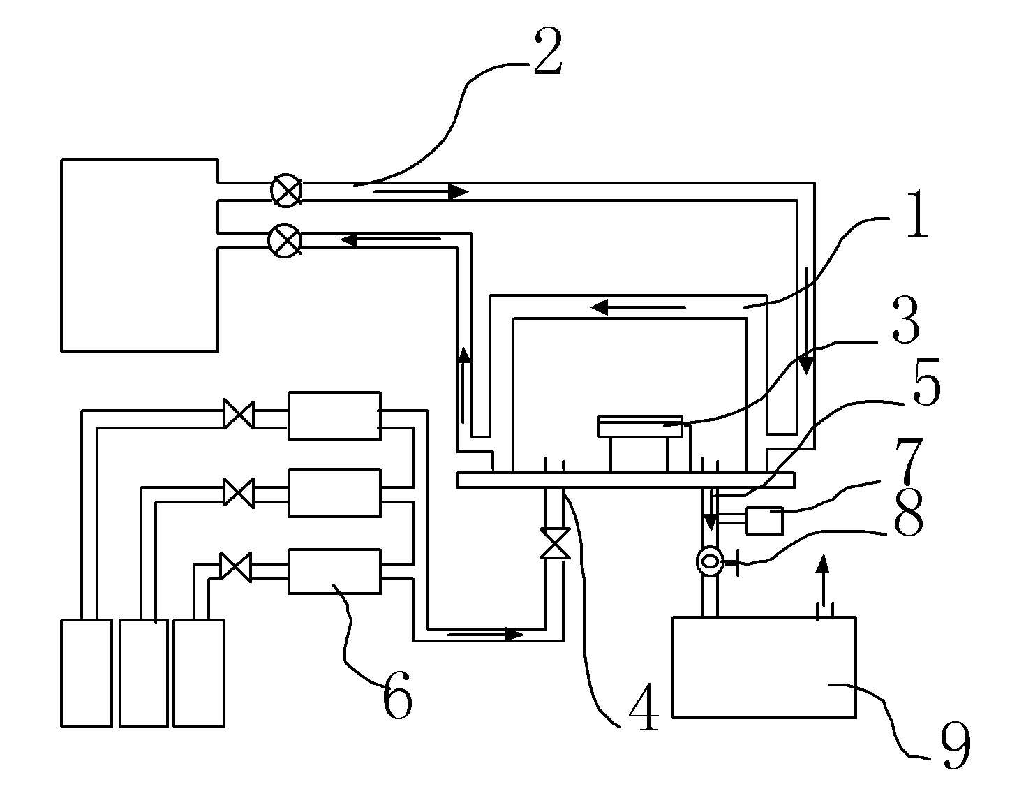 Method for preparing graphene through chemical vapor deposition under cold cavity wall condition