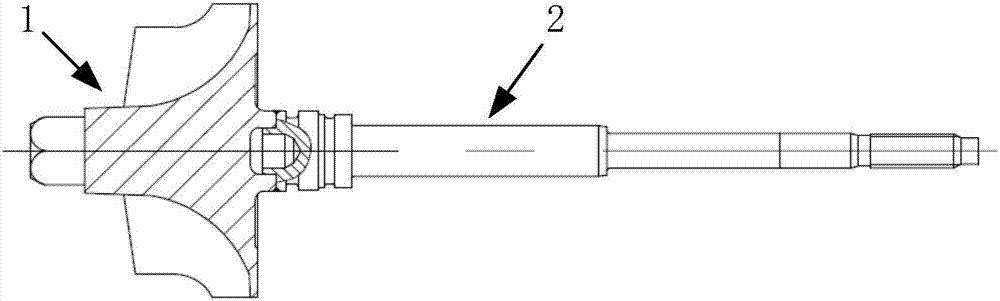 Low-inertia quick-response metal-ceramic composite turbine rotary shaft