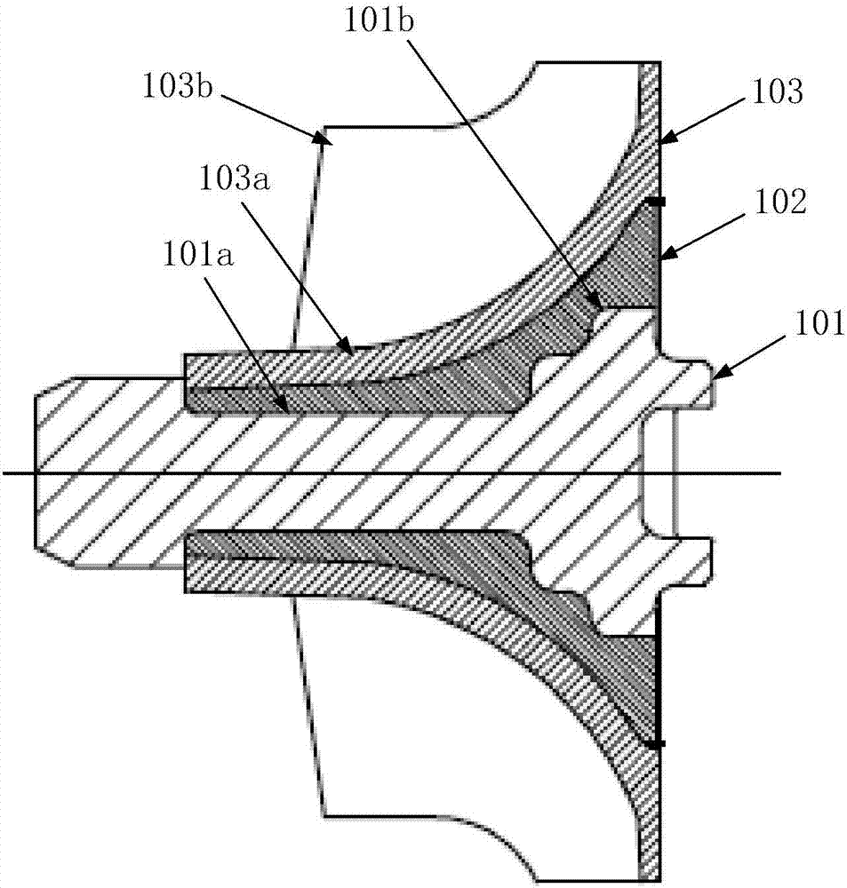 Low-inertia quick-response metal-ceramic composite turbine rotary shaft