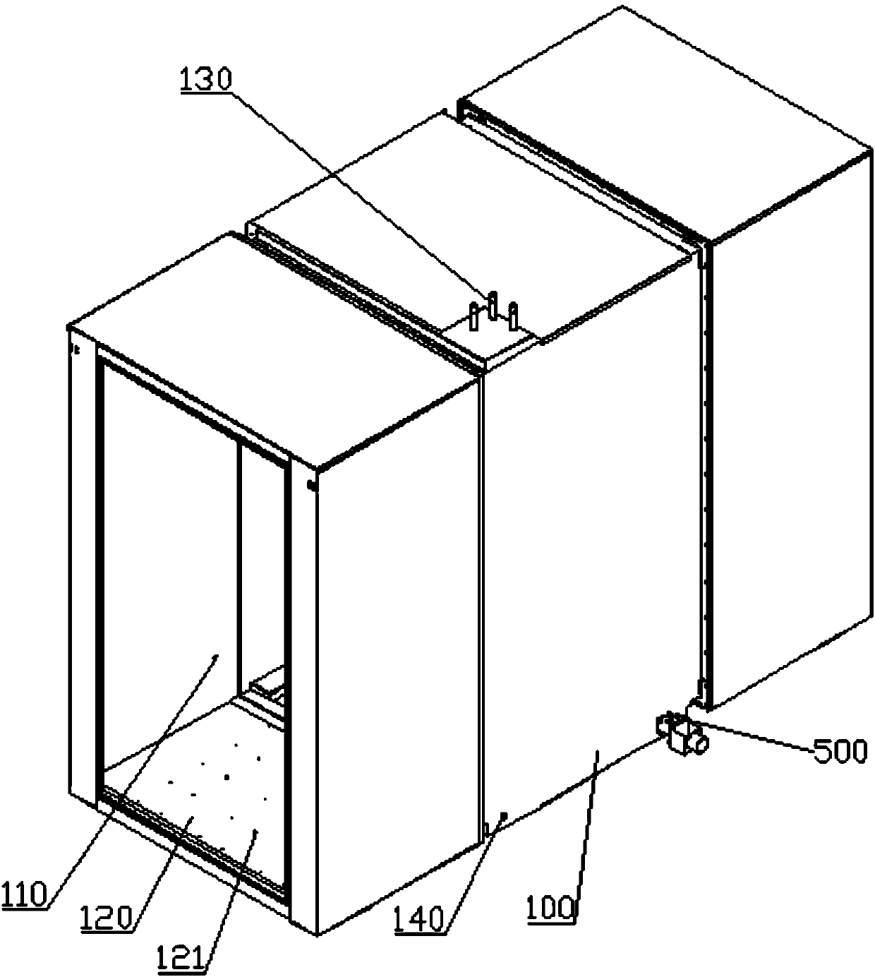 Water overflow device for cleaning equipment