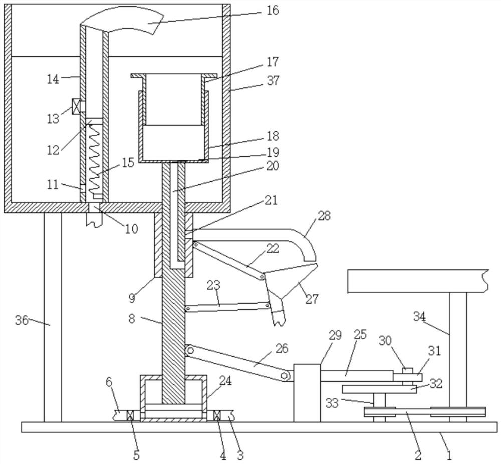 Quantitative feeding device for bag feeding type packaging machine and using method thereof