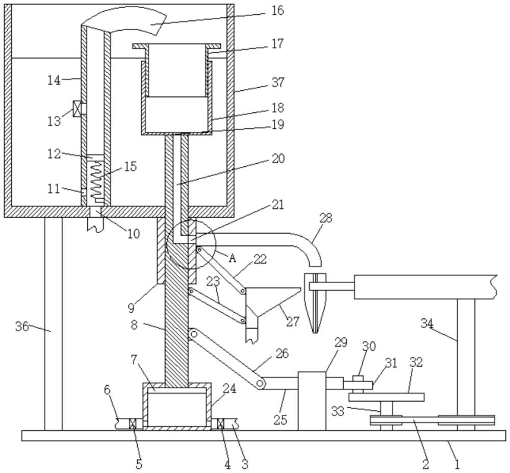 Quantitative feeding device for bag feeding type packaging machine and using method thereof