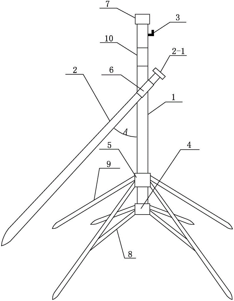 Safety rail support rod of transformer substation