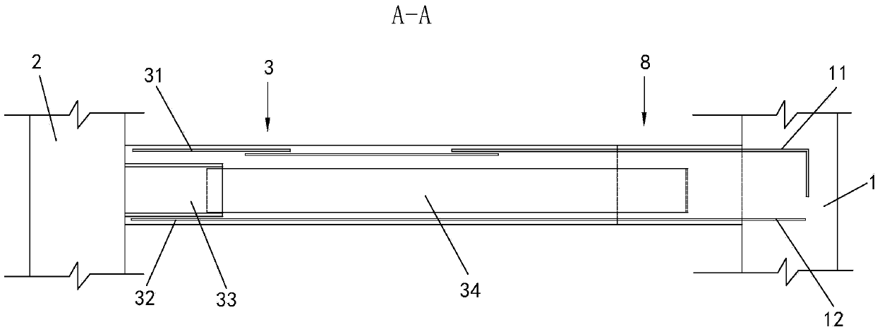 Overhanging wall cap building structure system for shear wall barrel of high-rise building