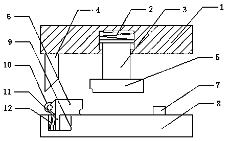 Horizontal-type unilateral circle-curling die for thin plate