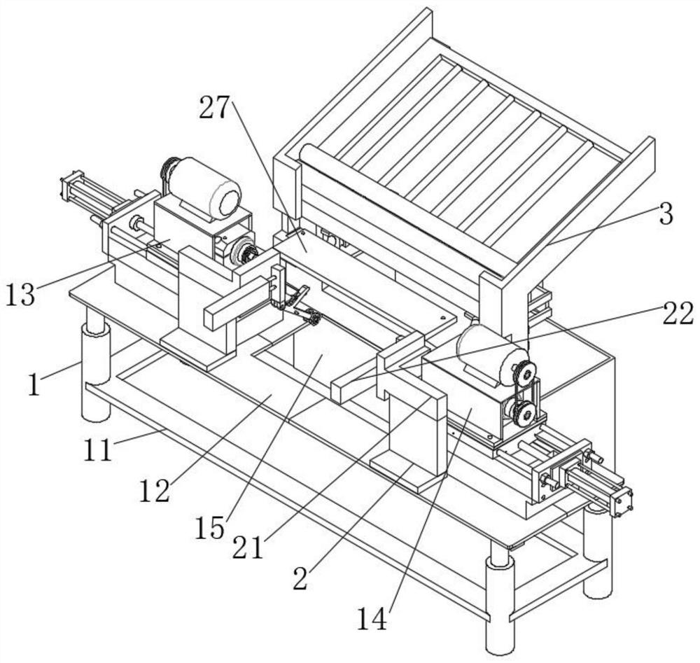 Full-automatic pipe chamfering machine with blanking self-arrangement mechanism