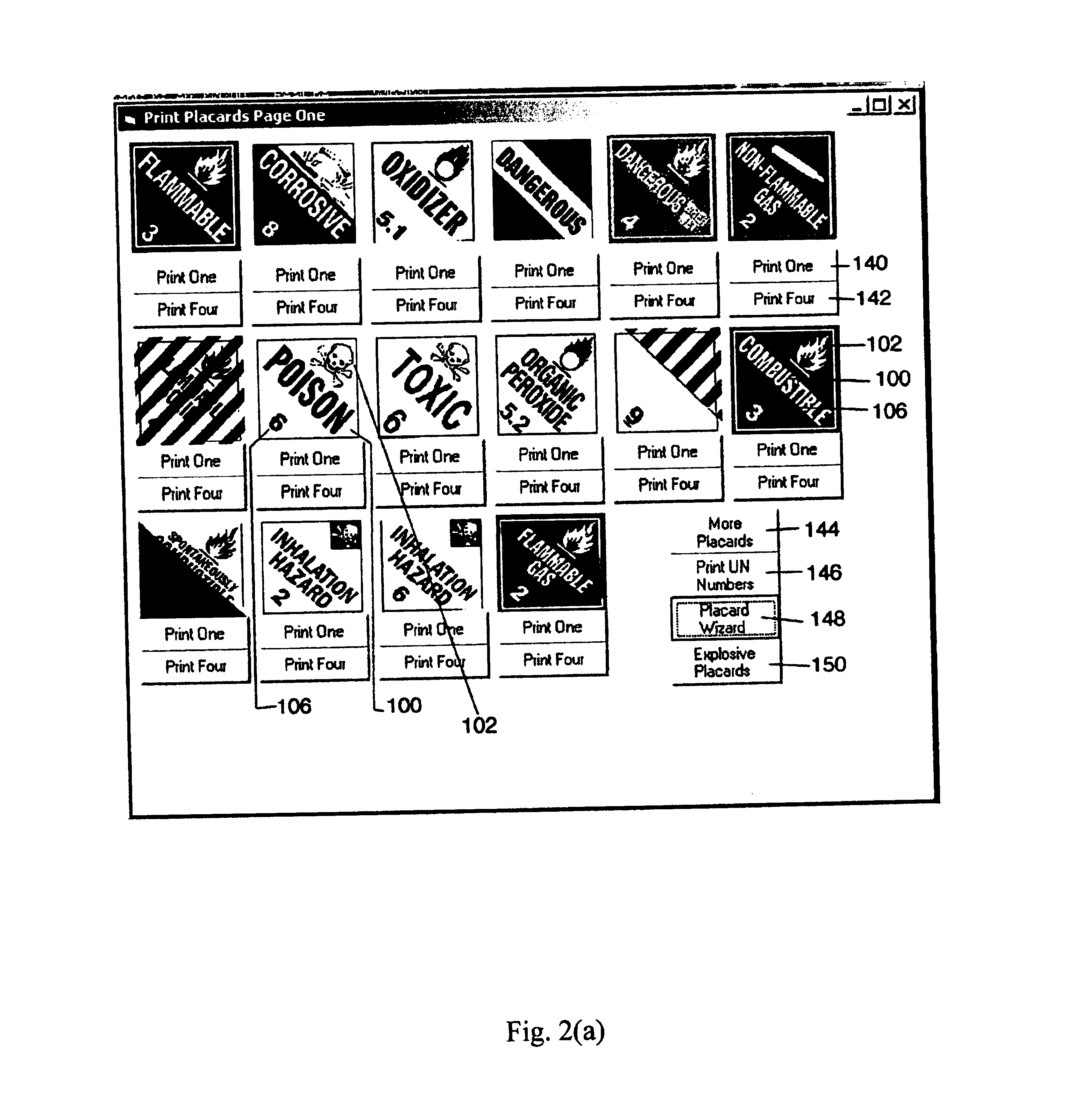 System, method and apparatus for on-demand printing of hazardous materials placards for use in the transportation and/or storage of hazardous materials