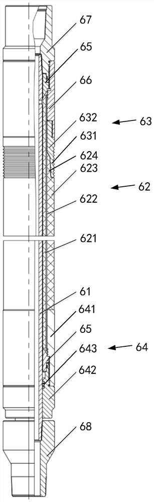 Open hole packer, acid fracturing tubular column and open hole acid fracturing method