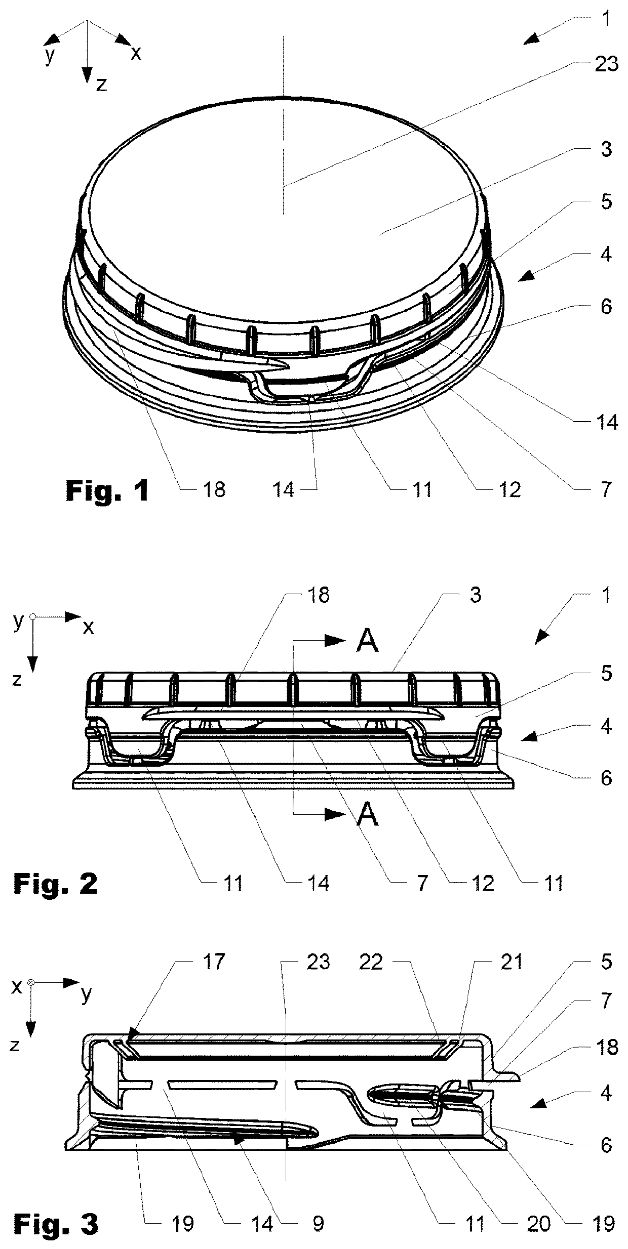 Hinged closure