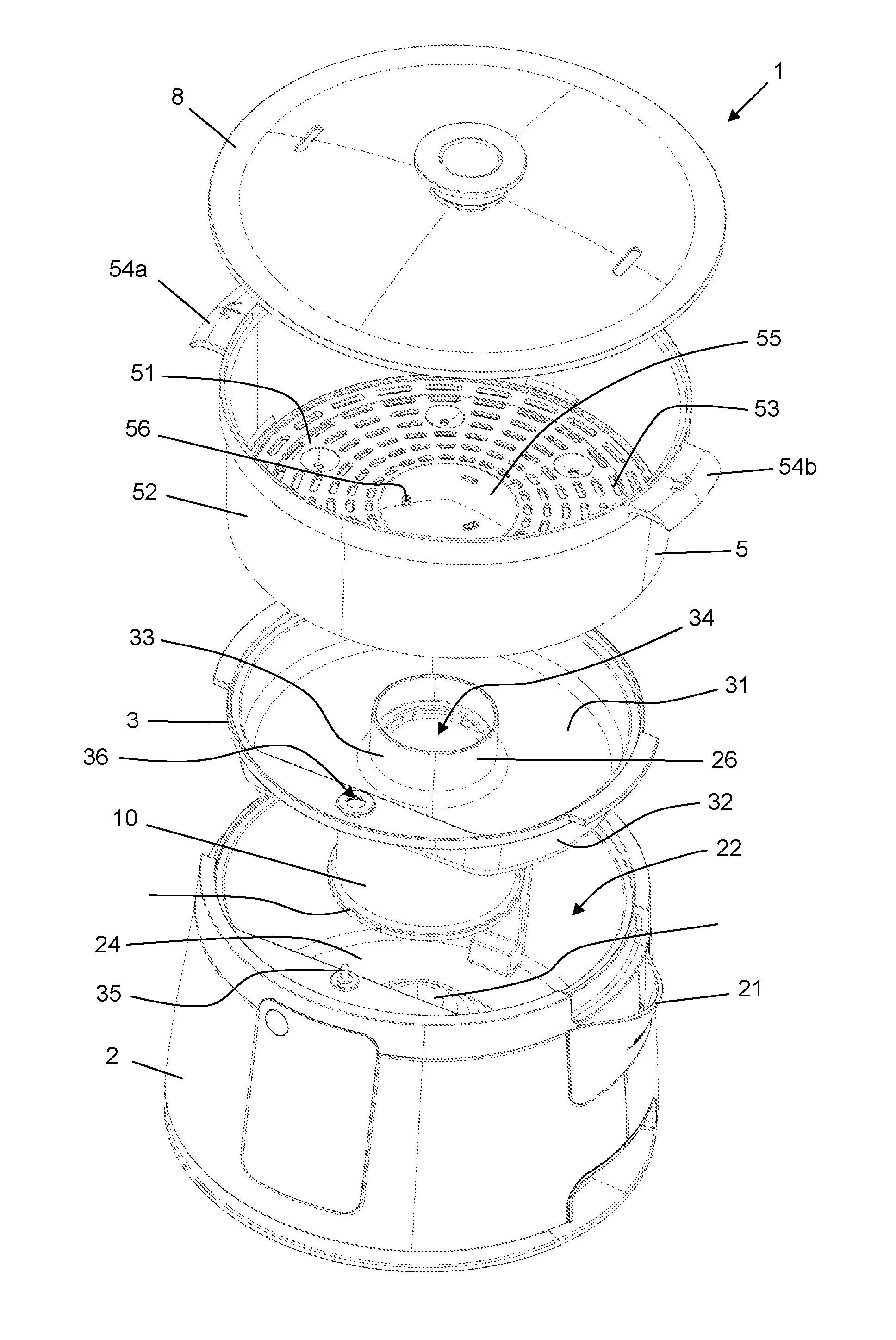 Device for steaming food