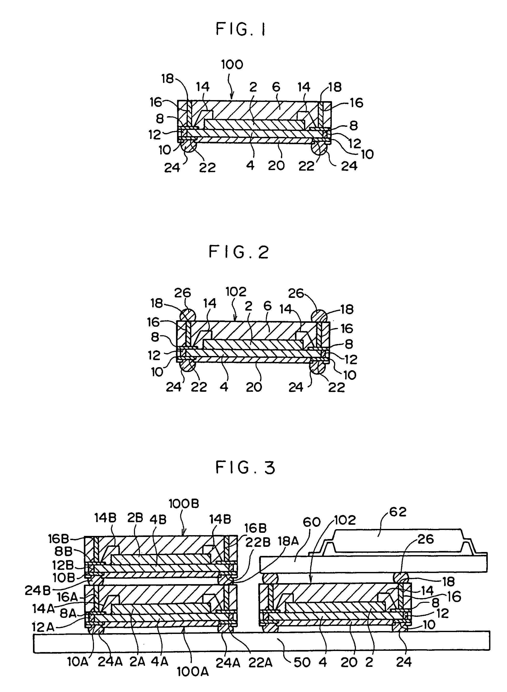 Semiconductor package for three-dimensional mounting, fabrication method thereof, and semiconductor device