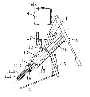 Vacuum injection machine for tree trunks