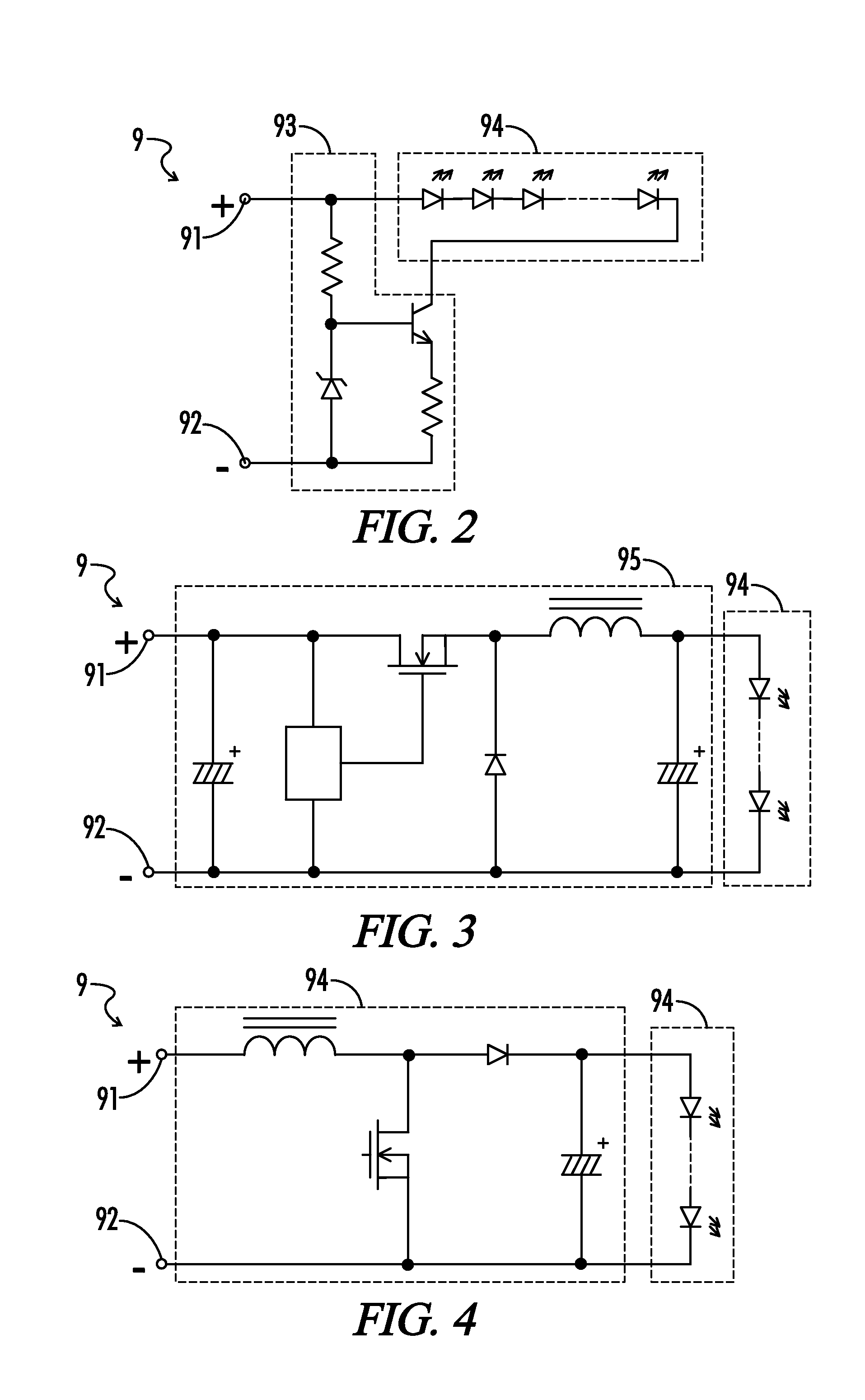 LED assembly and circuit for use in fluorescent lamp fixtures