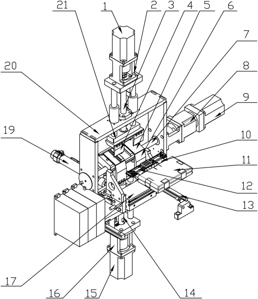 Automatic power battery pole ear bending mechanism and work method thereof