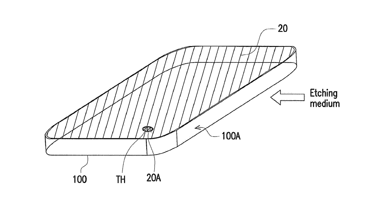 Rigid substrate, touch panel, and processing method of rigid substrate