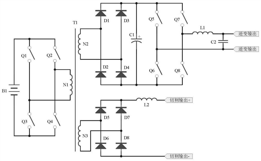 Emergency charging type plasma forcible entry cutting machine circuit