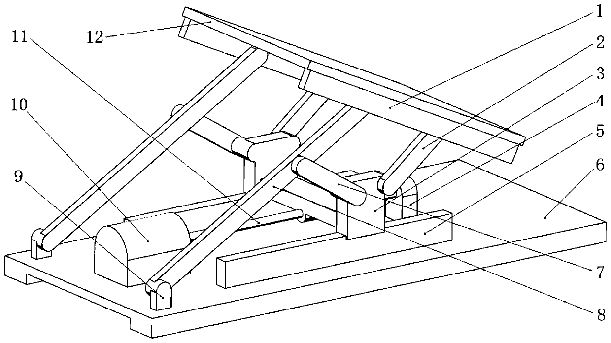 Large-dip-angle inclined platform based on six-bar mechanism