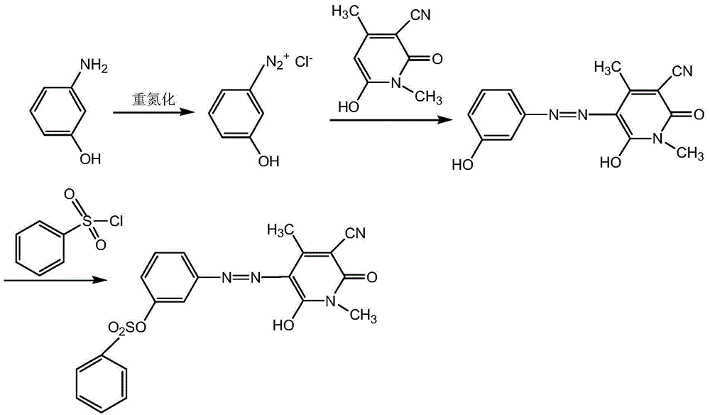 A kind of synthetic method of disperse yellow dye