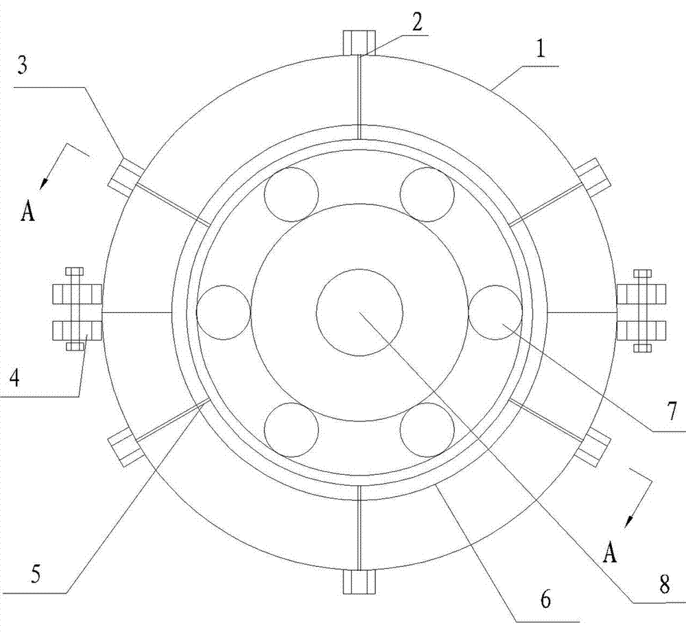 Flange leaking stoppage fixture