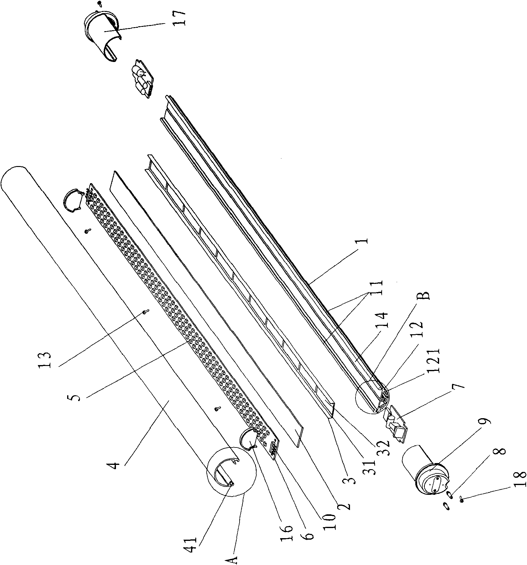 LED (Light Emitting Diode) fluorescent lamp